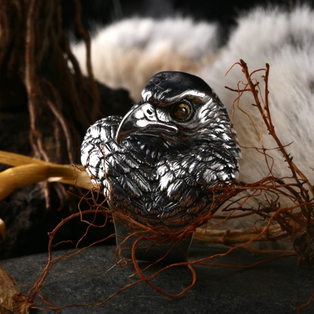 Men's Sterling Silver Eagle Ring