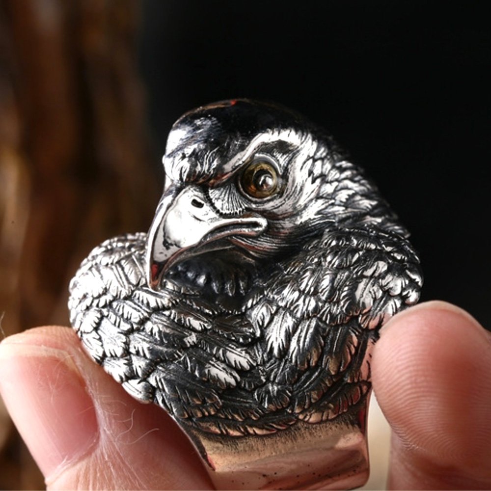 Men's Sterling Silver Eagle Ring