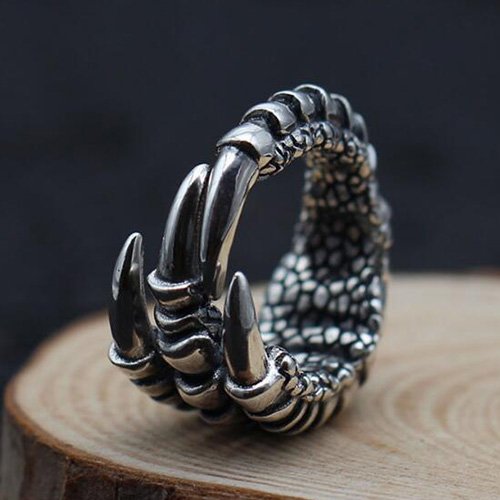 Handmade Eagle Claw Silver Ring / top Dragon Claw Wrap Ring / Men's 925 Sterling Silver Ring / New Mens Jewelry Punk / Handmade Gift for Husband