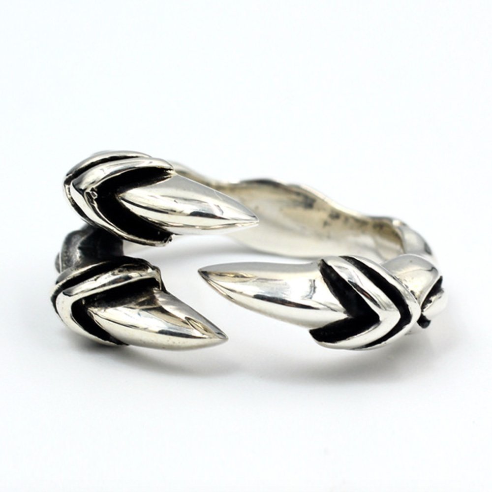 Men's Sterling Silver Eagle Talon Wrap Ring