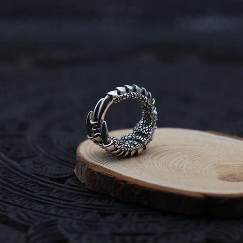 Men's Sterling Silver Eagle Talon Wrap Ring