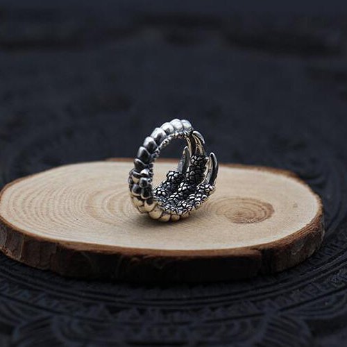 Men's Sterling Silver Eagle Talon Wrap Ring