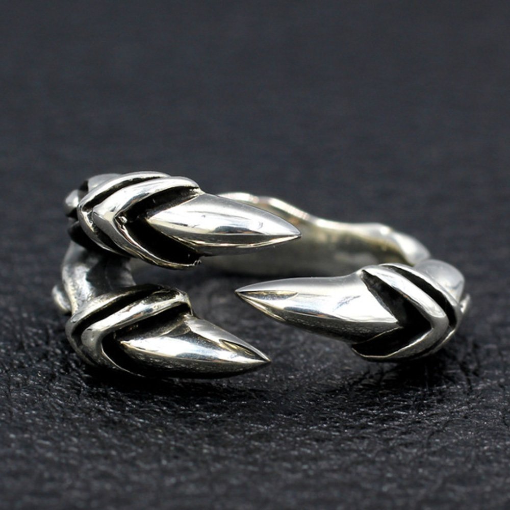 Men's Sterling Silver Eagle Talon Wrap Ring