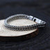 Men's Sterling Silver Fleur De Lis Wheat Chain Bracelet