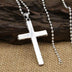 Men's Sterling Silver Flower Cross Necklace