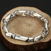 Men's Sterling Silver France Fleur Link Bracelet