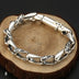 Men's Sterling Silver France Fleur Link Bracelet