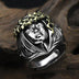 Men's Sterling Silver Goddess of Fortune Ring