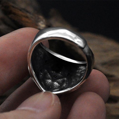 Men's Sterling Silver Goddess of Fortune Ring
