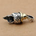 Men's Sterling Silver Hat Skull Necklace