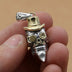 Men's Sterling Silver Hat Skull Necklace