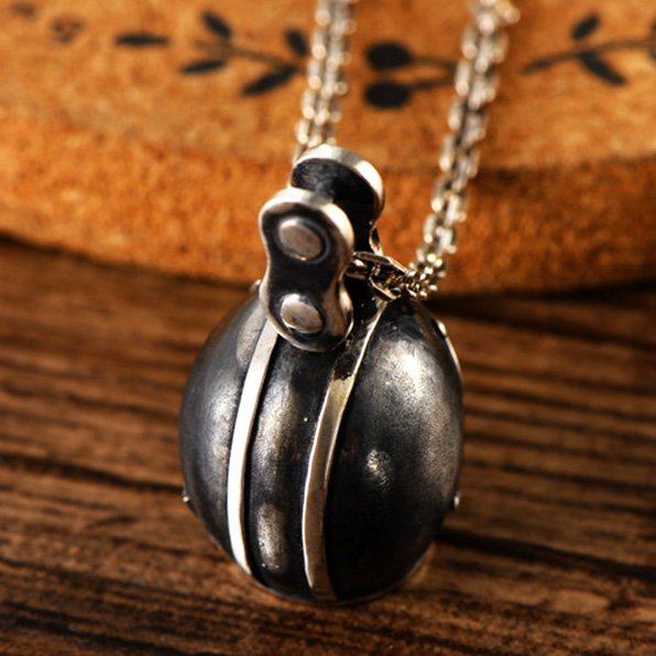 Men's Sterling Silver Helmeted Eye Necklace