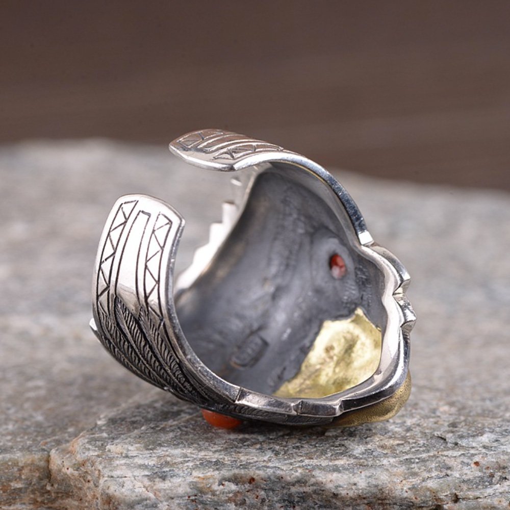 Men's Sterling Silver Indian Chief Ring