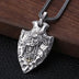 Men's Sterling Silver Indian Chief Spearhead Pendant Necklace