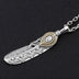 Men's Sterling Silver Indian Pattern Feather Necklace