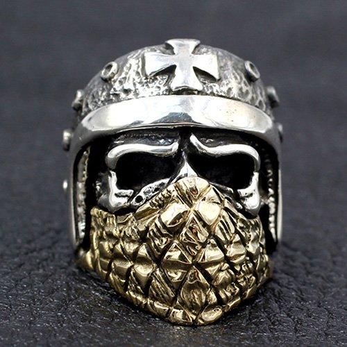 Men's Sterling Silver Iron Cross Rider Ring