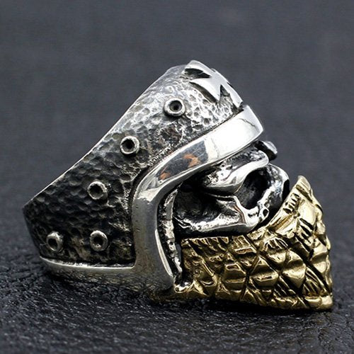 Men's Sterling Silver Iron Cross Rider Ring