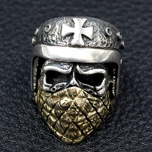 Men's Sterling Silver Iron Cross Rider Ring