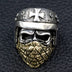 Men's Sterling Silver Iron Cross Rider Ring