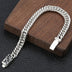Men's Sterling Silver Ivy Buckle Curb Chain Bracelet