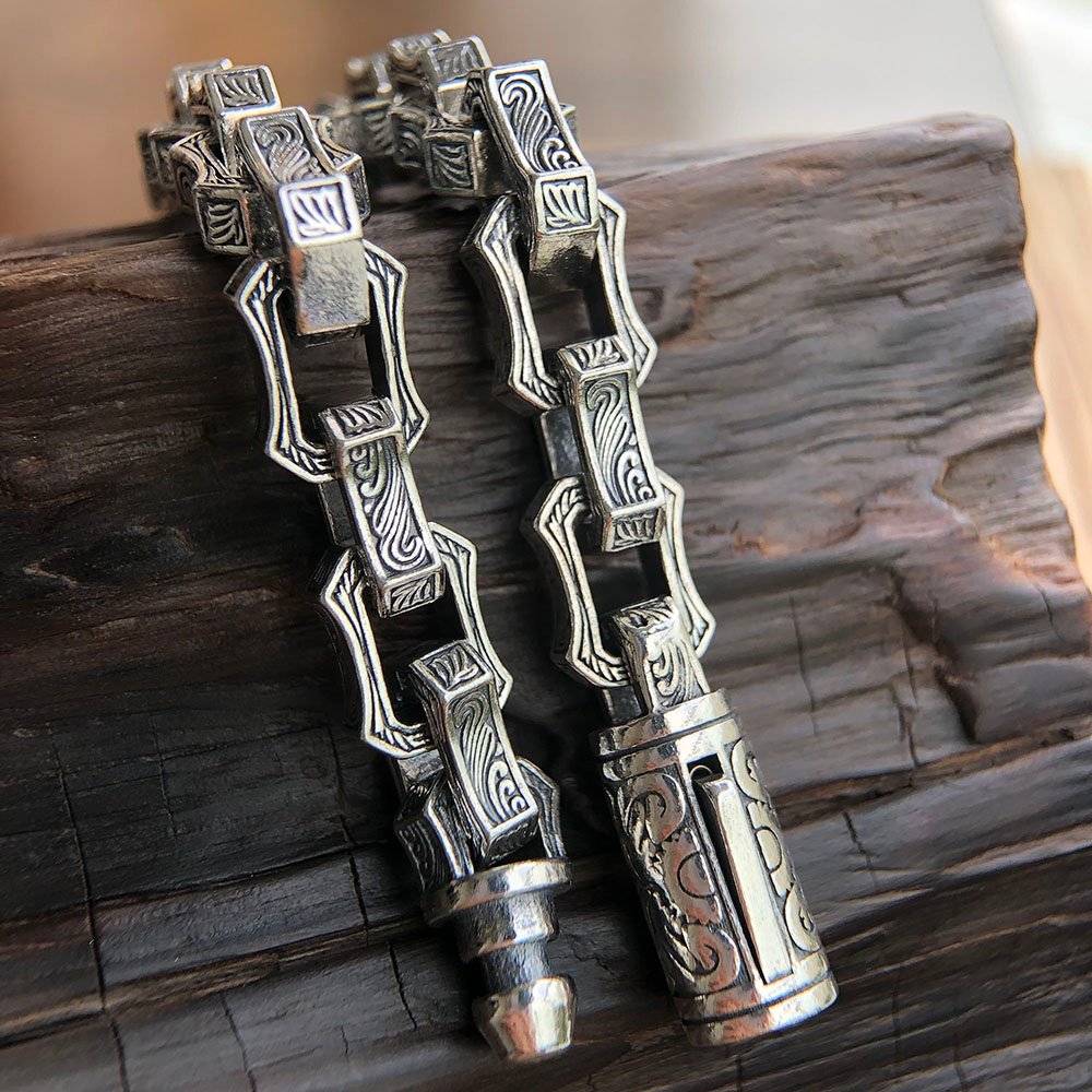 Men's Sterling Silver Ivy Link Chain Bracelet - Main Image