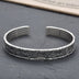Men's Sterling Silver Ivy Pattern Cuff Bracelet