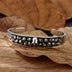 Men's Sterling Silver Ivy Pattern Skulls Cuff Bracelet