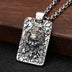 Men's Sterling Silver Joker Tag Necklace