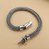 Men's Sterling Silver Latch Clasp Braided Bracelet