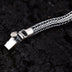 Men's Sterling Silver Latch Clasp Braided Bracelet