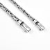 Men's Sterling Silver Latch Clasp Byzantine Chain Bracelet