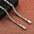 Men's Sterling Silver Latch Clasp Byzantine Chain Bracelet