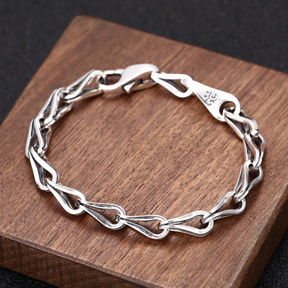 Men's Sterling Silver Link Chain Bracelet