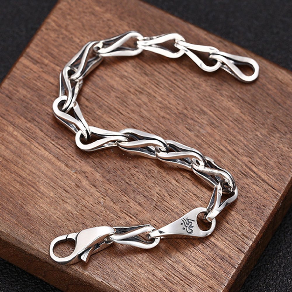 Men's Sterling Silver Link Chain Bracelet