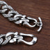 Men's Sterling Silver Lion Cuban Chain Bracelet