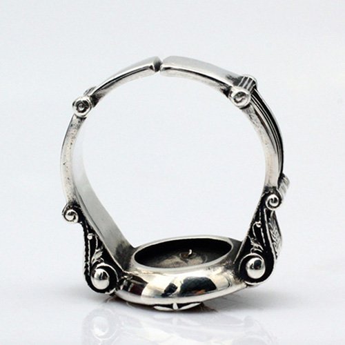 Men's Sterling Silver Lion Head Ring