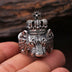 Men's Sterling Silver Lion King Ring