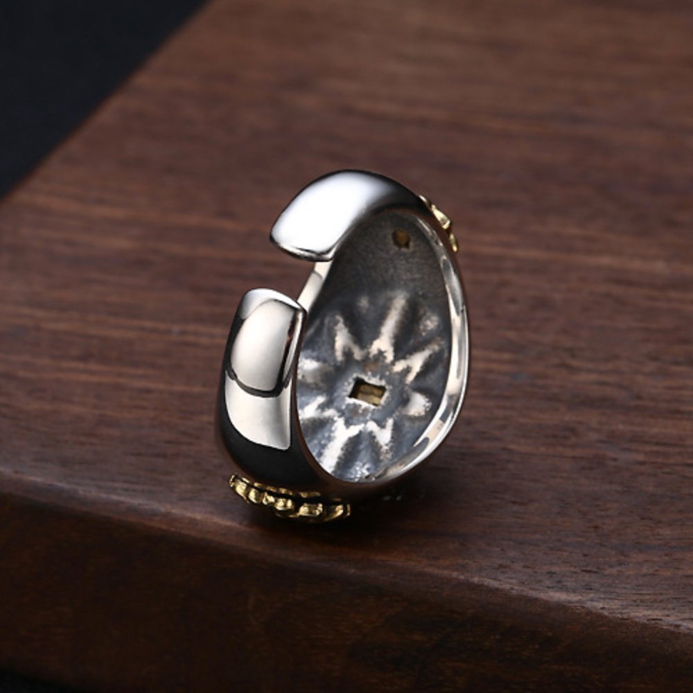 Men's Sterling Silver Lion Wrap Ring