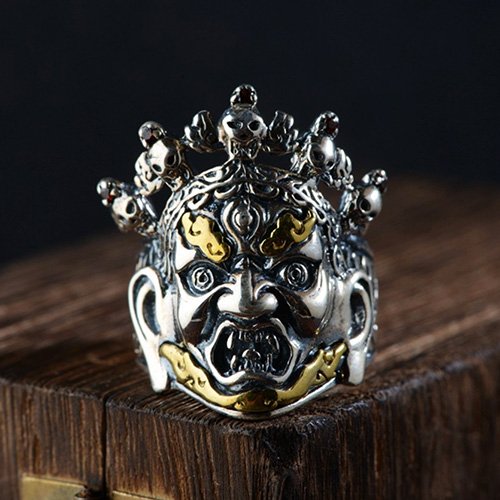 Men's Sterling Silver Mahākāla Ring