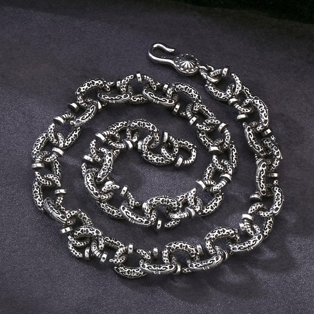 Men's Sterling Silver Nail Link Chain 18"-24"