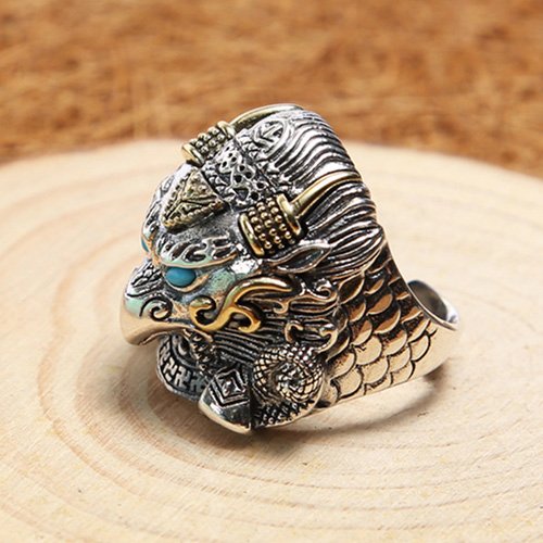 Men's Sterling Silver Native American Eagle Ring