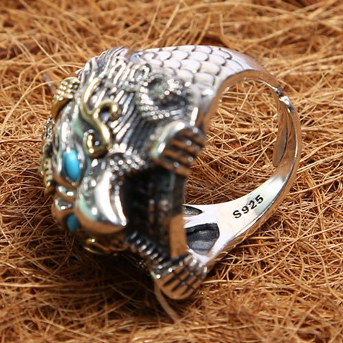 Men's Sterling Silver Native American Eagle Ring