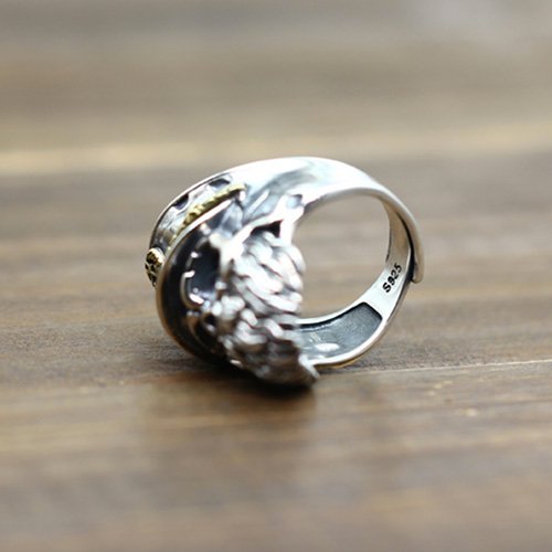 Men's Sterling Silver Old Captain Skull Ring