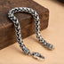 Men's Sterling Silver Oriental Pattern Braided Chain Bracelet