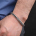 Men's Sterling Silver Oriental Pattern Braided Chain Bracelet