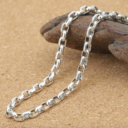 3 mm Men's Sterling Silver Oval Link Chain 18"-30”