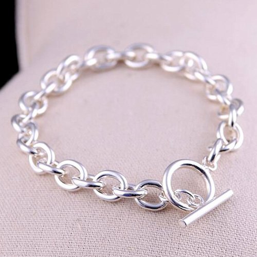 Men's Sterling Silver Oval Link Chain Bracelet