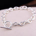 Men's Sterling Silver Oval Link Chain Bracelet