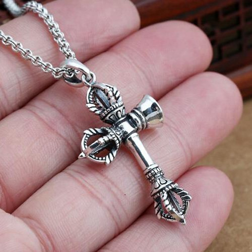 Men's Sterling Silver Pestle Bell Necklace