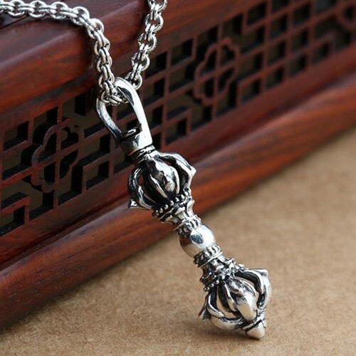 Men's Sterling Silver Pestle Pendant Necklace